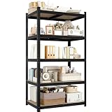 Yaheetech Estantería Metálica de Almacenaje 180x90x40cm Carga 875kg Negro