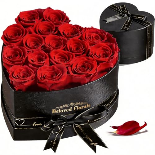 Auoasl 16 Preserved Flowers Rose in a Box, Gifts for Women Mom Her Wife on Mothers Day...