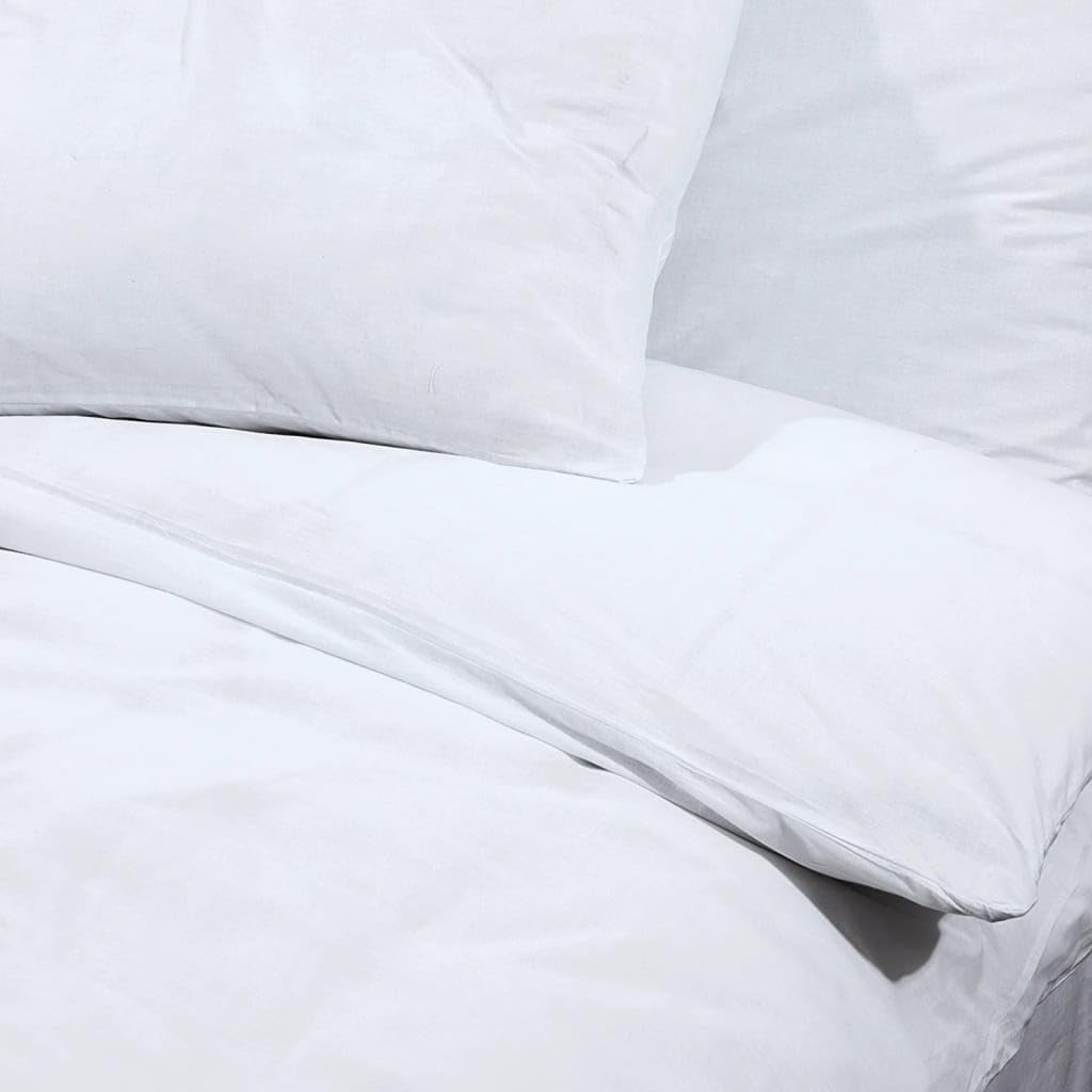 Generico Set Copripiumino Bianco 220x240 cm in Cotone,Casa e Giardino,Biancheria,Lenzuola e Coperte,Copripiumini-136163