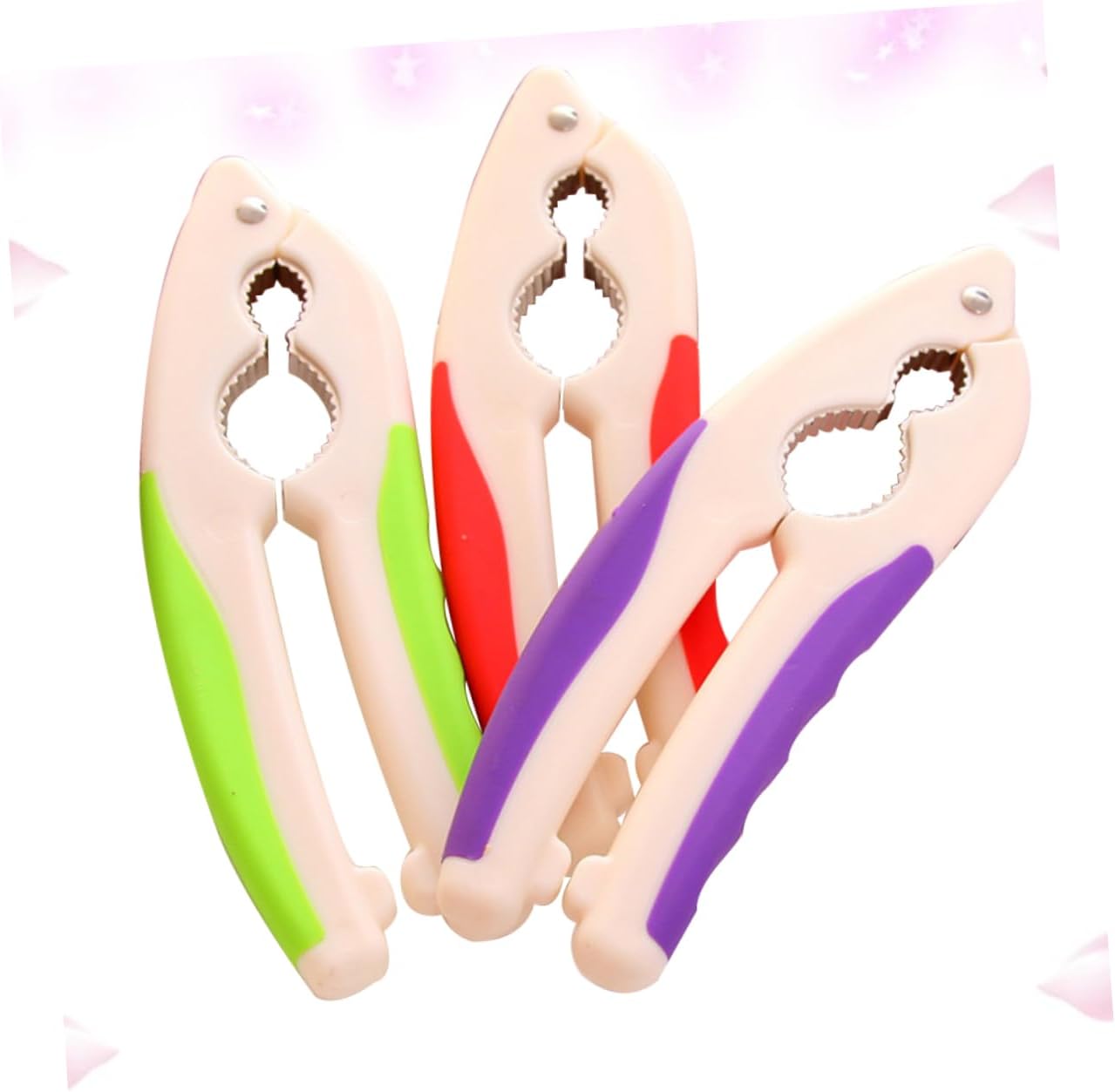 CHILDWEET Nut Crackers Heavy Duty Walnut Opener Tool with Non Slip Handle Seafood Shell Cracker for Easy Cracking Design Random Color Random Color
