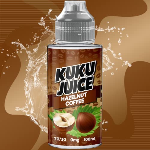100ml-Hazelnut-Coffee-E-Liquid-70VG30PG-Vape-ELiquid-Vaping-No-Zero-Nicotine-0mg-120ml-Bottle-Short-Fill-Kuku-Juice-E-Liquid