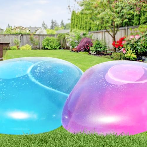 47'' Giant Bubble Ball 2 Pcs Inflatable Water Balloons Large Beach Ball Pool Beach Toys Soft Rubber Ball for Outdoor Indoor Party