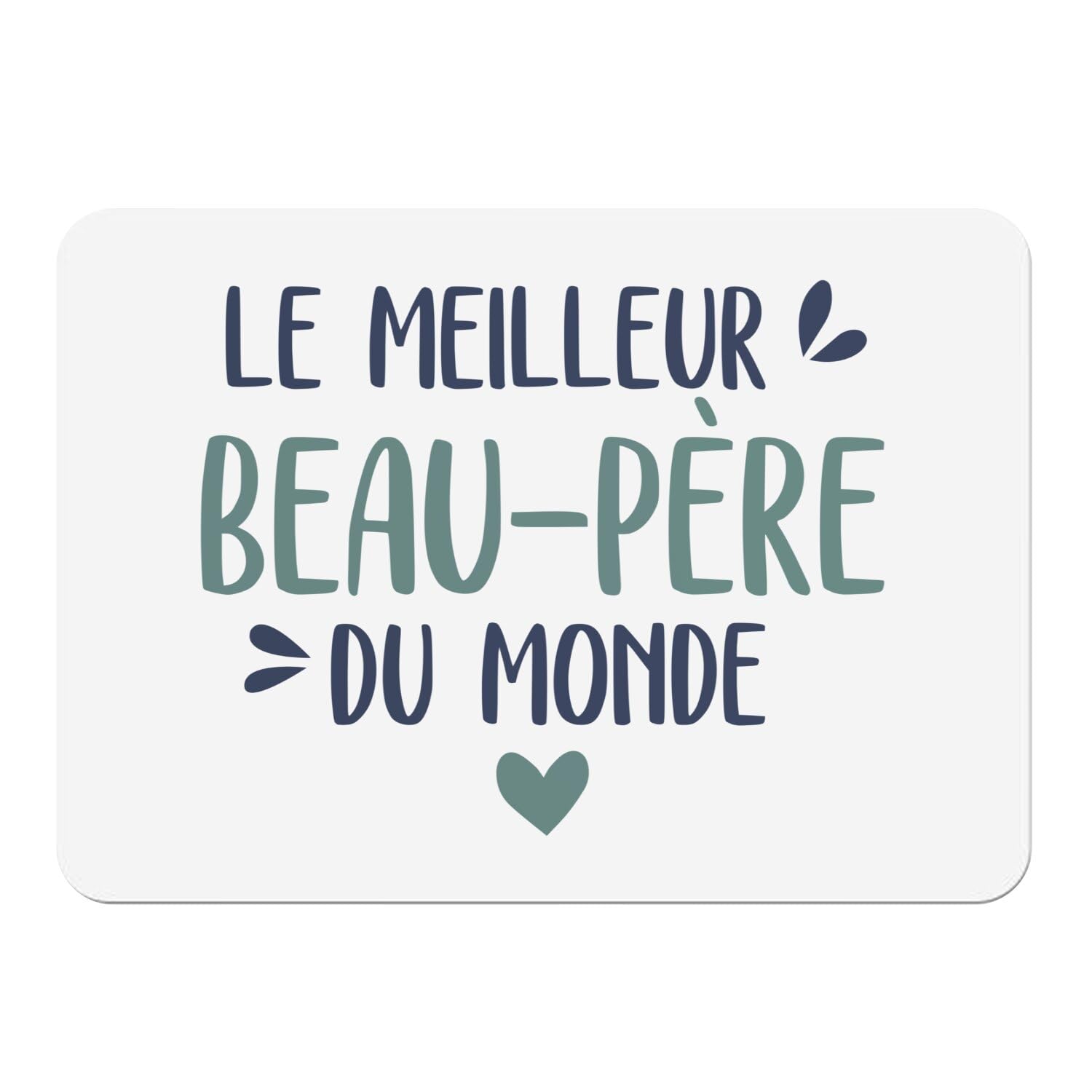 Sets de table Le Meilleur Beau-Père du monde, cadeau utile en liège blanc lot de 4