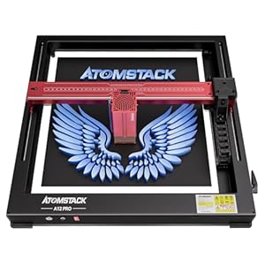 ATOMSTACK A6 Pro Lasergraveermachine, 40 W, 6 W lasergraveermachine, 600 mm/s, hoge graveersnelheid, lasercutter met pantserkettingdesign, niet-verstoppende lasermodule, graveerbereik 370 x 310 mm