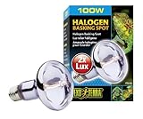 Exo Terra Sun Glo Halogen Basking Spot Lamp, Reptile Light Bulb, 100 Watts, PT2183