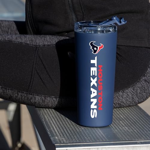 Image of Rico Industries NFL Football 24oz Stainless Steel Tumbler with Lid and Dual Functioning Lid