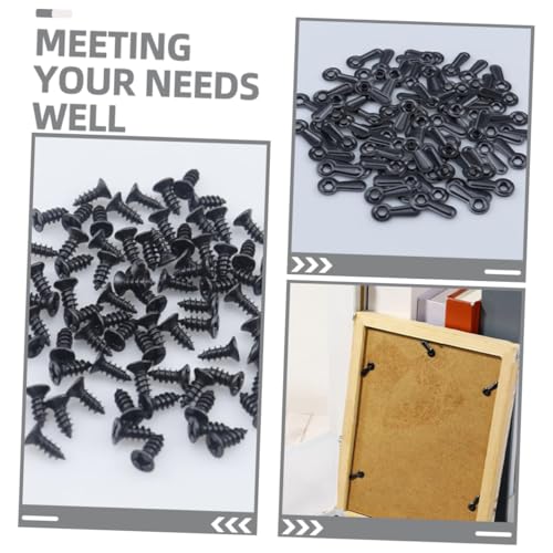Image of 100pcs Picture Frame Backing Clips Kit Screws Hardware for Easy Hanging of Photos and Art Suitable for Frame for Home Hotel and Museum Use