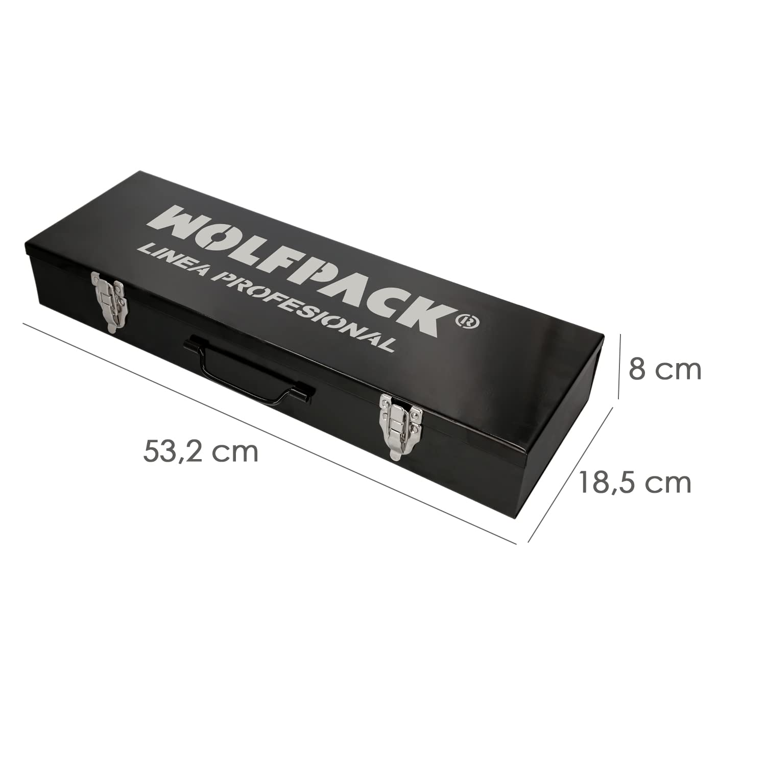 WOLFPACK LINEA PROFESIONAL Juego Llaves De Vaso de Acero Cromo Vanadio con 21 Piezas 3/4" Plus Con Maletin.