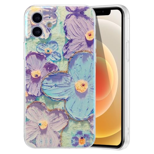 Étui iPhone 12 fleurs violettes pour sublimer vos photos et tenues printanières