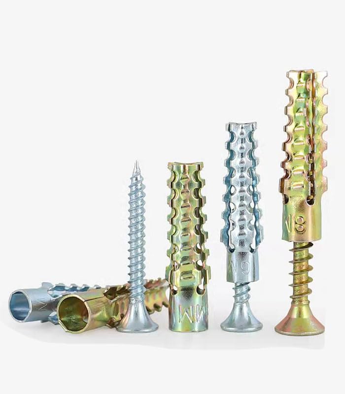 30 Sets Heavy Duty Carbon Steel Anchor Bolts and Screws Set,Zinc Plated Expansion Anchors 5x30mm Sleeve with 4x35mm Nail for Concrete Wall, Brick, Masonry (Drill 6mm)