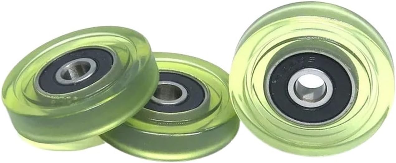 10 pieces 6 * 33 * 7 PU coated roller with 626RS bearing PU62633-7 outer diameter 33mm polyurethane soft rubber roller 6x33x7 flat wheel pulley