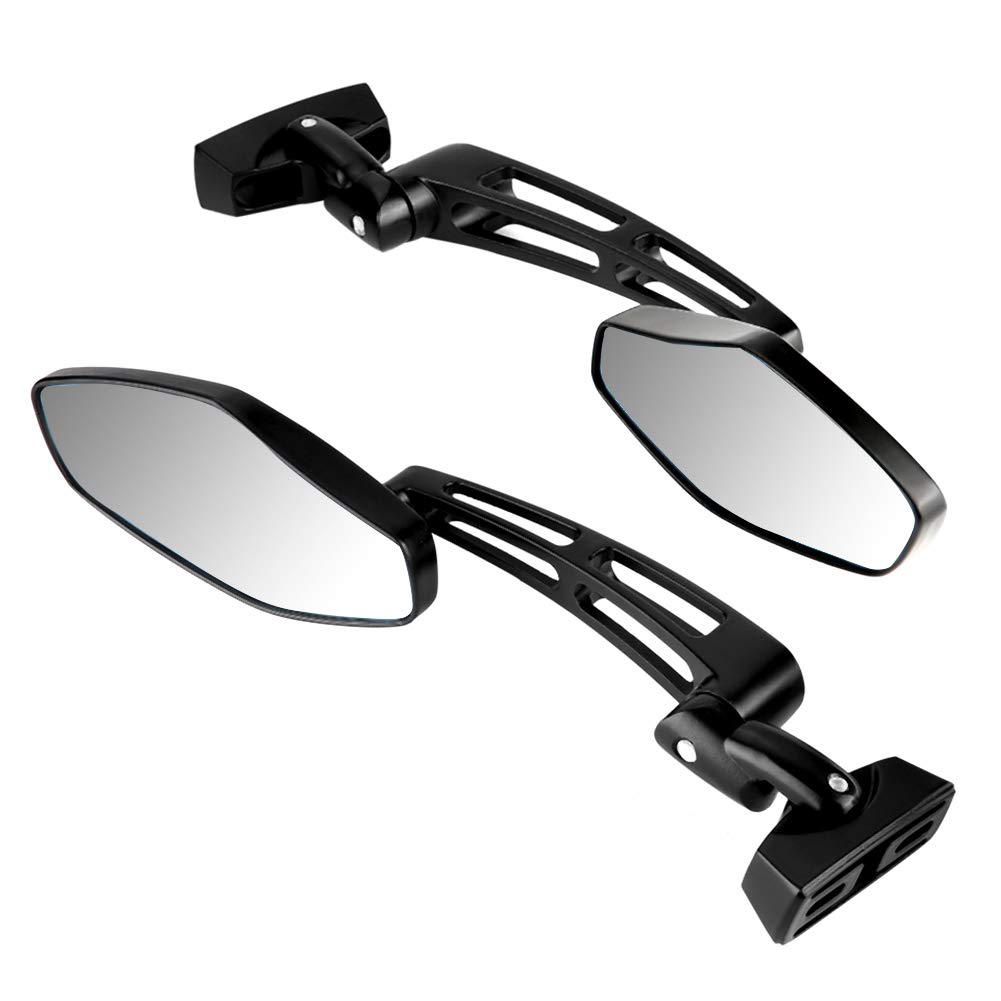 Moto Rétroviseur de Guidon,2Pcs 7/8" 22mm Alliage d'Alu um Miroirs Latéraux Hawkeye Noir Réglable Modifié Moto Rétroviseurs Latéraux Pour 250500 ZX7 ZX9 ZX10 ZX10 ZX12
