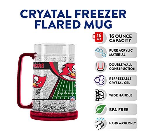 NFL Tampa Bay Buccaneers 16oz Crystal Freezer Mug