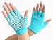 SUNLAND Yoga Pilates Gloves Non-Slip Grip with Silicone Fingerless for Training and Workouts One Pairs Blue