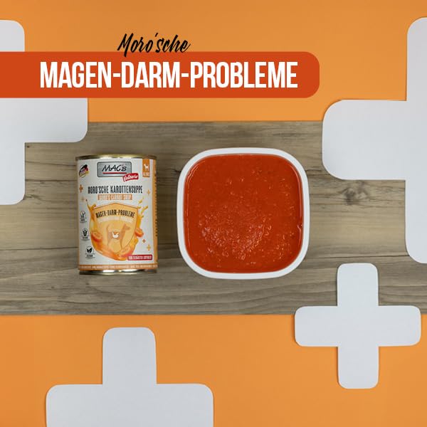 MACs Dog Vetcare Gastrointestinal Moro'sche Karottensuppe 6 x 400g | mit frischen Karotten, Flohsamen und Meersalz | Vegetarisch