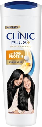 Clinic Plus Strength & Shine Shampoo with Egg Protein for Strength, Shine and Smoothness, 355 ml