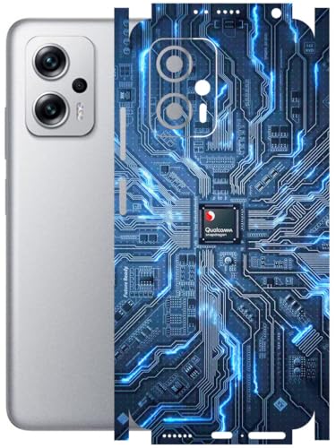 Image of AtOdds - Full Body Back Screen Guard Protector Film - Lamination Wrap Skin Sticker Compatible with REDMI K50i (5G) | Scratchproof Matte Finish (Circuit)