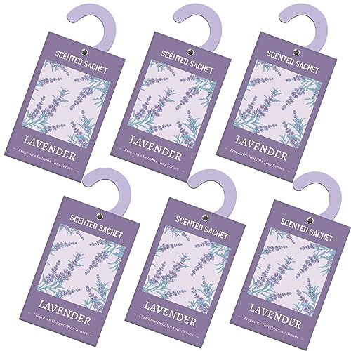 SCENTORINI Bolsas Perfumadas para Armarios perfumadas Bolsitas perfumadas de Algodón para Lavanda y Armarios, Fragancia Hecha de Aceite Esencial Natural Paquete de 6(20g*6)