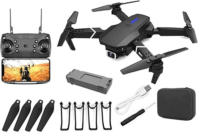 apofly Gps Drone E88 Pro Mini Drone with Camera for Adults, 4k Camera HD FPV Foldable Live Video Drone Rc Quadcopter Aircrafts with 1battery