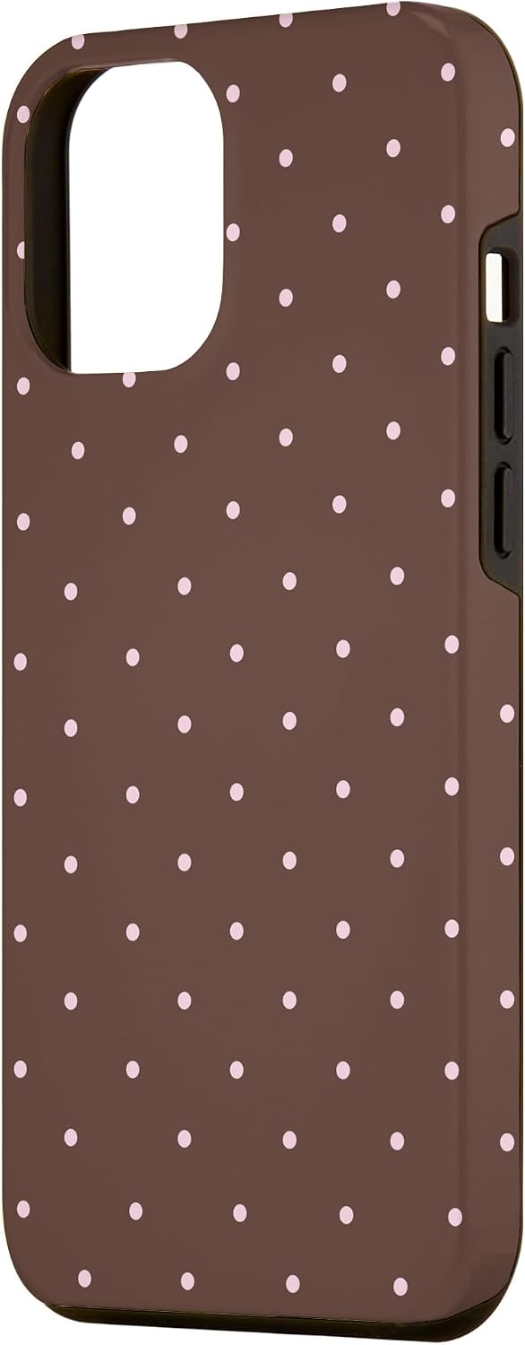 Brown and Pink Polka Dots Classic Polkadots Boho Simple Case for iPhone 12 Pro Max