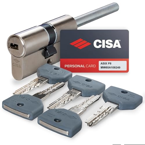 CISA - Cilindro Europeo Cisa ASIXP8 Sicuro e Affidabile 10Q3170701200C5 - Cilindro 5 Chiavi per Ambienti Residenziale e Commerciale - Tecnologia Anti-bumping - Dimensioni 30/30