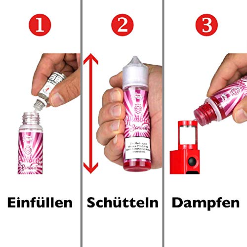 Flavour Smoke Aromakonzentrat Himbeerbonbon ICE, Shake-and-Vape zum Mischen mit Basisliquid für e-Liquid, 0.0 mg Nikotin… – Bild 3