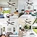 Depuley 42-Inch Ceiling Fan with Light: Walnut Ceiling Fans with 5 Blades Dual Finish Reversible - Farmhouse Ceiling Fan with Remote Control for Living Room Outdoor Patios