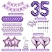 Imagen de 35 cumpleaños hombre decoración 35 cumpleaños mujer decoración para tartas regalo para 35 cumpleaños mujeres lila cumpleaños 35 hombres 35 años decoración de cumpleaños globo 35 cumpleaños 35