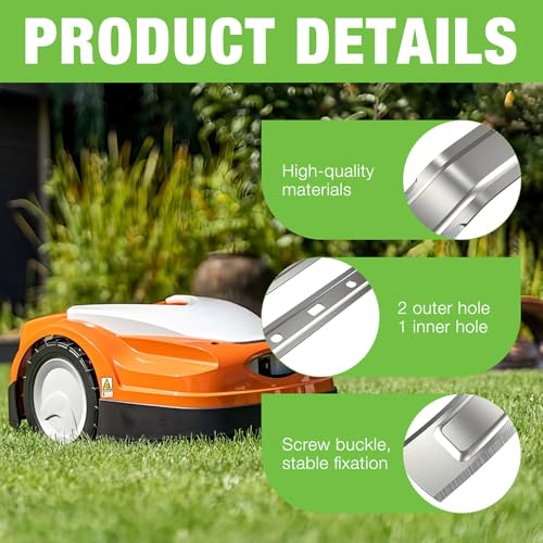 Mes voor robotmaaier, 2 stuks, 20 cm, maaimessen, reservemessen, compatibel robotmaaier, iMOW RMI 422, RMI422 P, RMI 422 PCRMI 522 (zilver) - Afbeelding 4