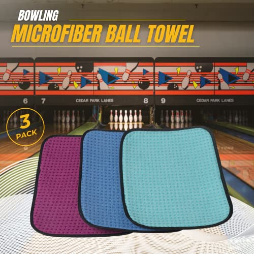 Tongass 3-Pack Multicolor Microfiber Bowling Ball Towel thumb #2