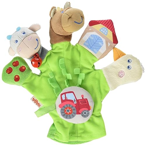 Marionnettes à doigts ferme HABA 304933 pour animer les histoires du soir de bébé