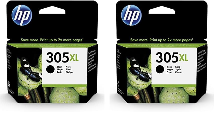HP Cartucho de Tinta Original Negro de Alto Rendimiento 305XL (Paquete de 2)