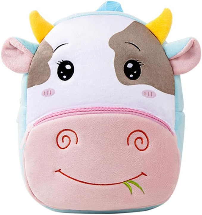 Zaino per bambini Borsa per l’asilo Borsa per l’asilo per ragazzi e ragazze Zaino per la scuola carino Zaino per la scuola materna in morbido peluche con animali 3D per bambini all’aperto Uso quotidiano 3-7 anni, Tipo 8