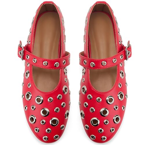 Mesh Ballet Flats for Women Buckle Strap Ballerina Flats Comfy Casual Daily Dress Perforated Mary Jane Flats3