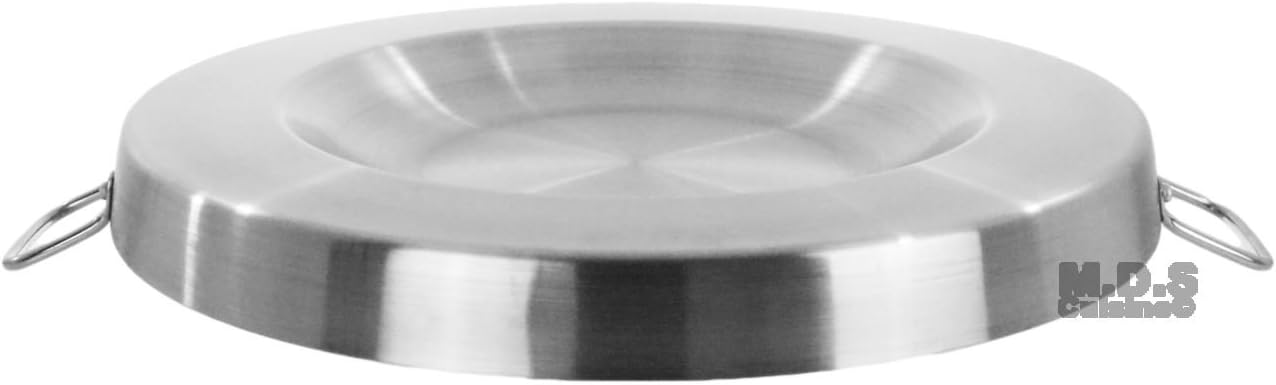 PLESIU M.D.S Cuisine Cookwares Comal Stainless Steel 21" Acero Inoxidable Convex Outdoors Stir Fry Heavy Duty