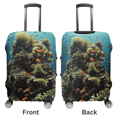 Biodiversity Luggage Cover, Elastic Luggage Protector Fits 19-32in Suitcases, Washable & Anti-Scratch Suitcase Cover for Men Women XL3