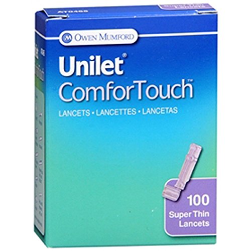 Owen Mumford AT0465 Unilet ComforTouch Lancet, μLtra Thin, 30G, Purple (Pack of 100)