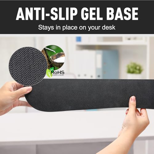 Gimars Upgrade Enlarge Silky Gel Memory Foam Wrist Rest for Computer Keyboard, Mouse, 3 PCS Ergonomic Keyboard Wrist Rest for Typing Pain Relief, Mouse Pad Rests, Wrist Support for Office Gaming Black - Image 5