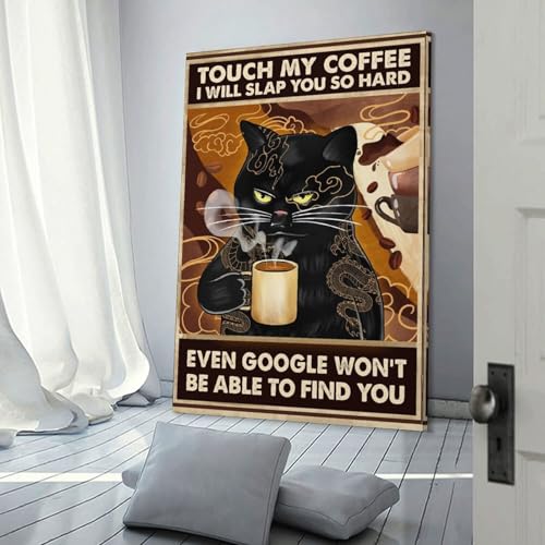 Art mural pop Touch My Coffee idée cadeau déco salon toile 30x45