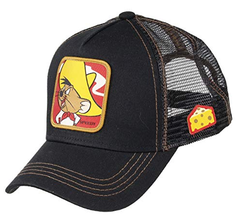 Capslab Speedy Gonzales Black Looney Tuney Trucker Cap - One-Size Cover