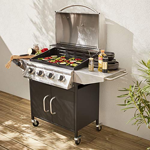 Alice'S Garden - Barbacoa De Gas, 5 Quemadores, Negro, Albert