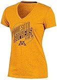 Knights Apparel Minnesota Golden Gophers Fighting U of M Womens Athletic Slim Fit Soft V-Neck (Large...