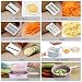 Shopwithgreen - Cortador de mandolina de cocina con 5 cuchillas intercambiables, protector...