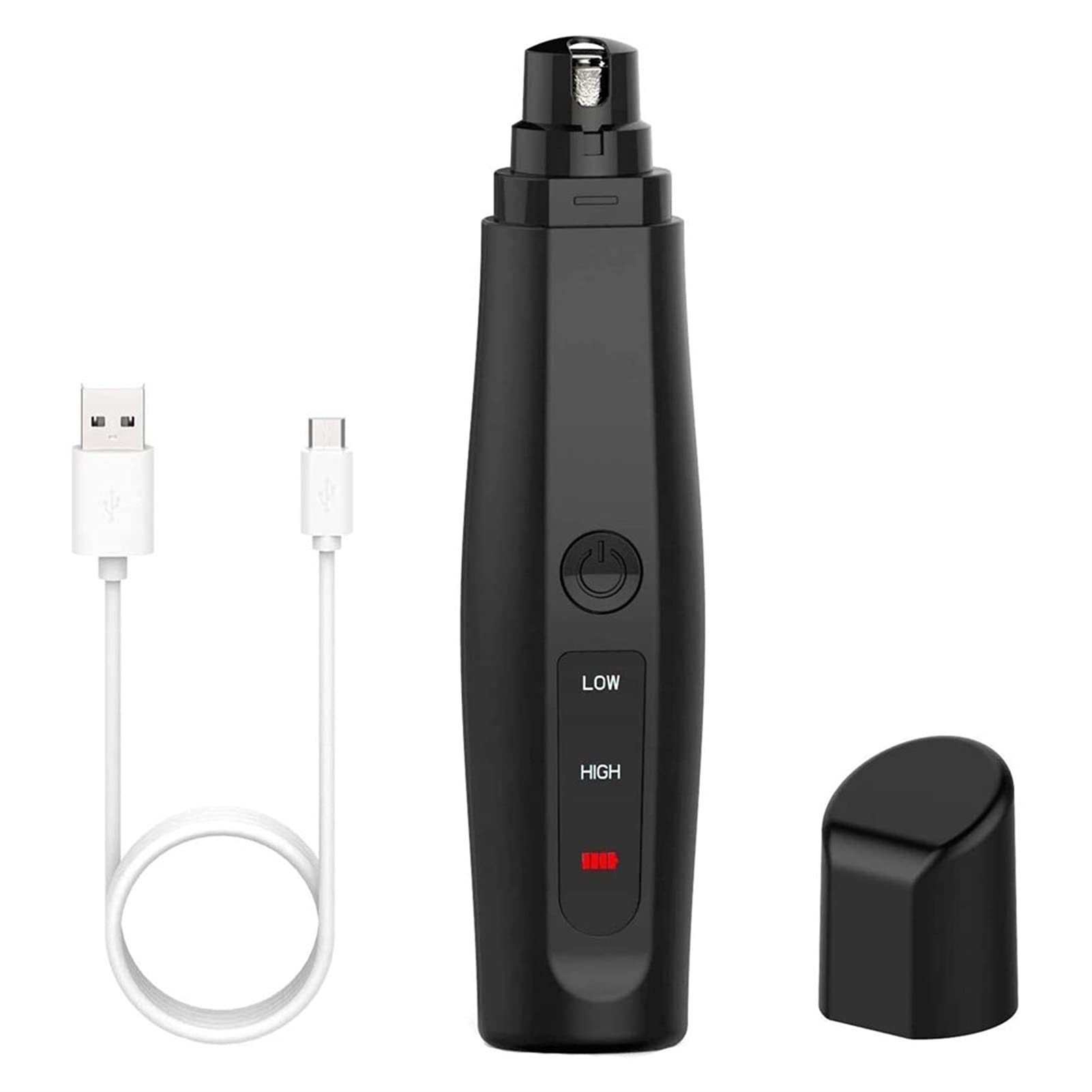 Pet Nail Grinder Electric Rechargeable Dog Nail Grinder Low Noise Nail Trimmer for Large Small Medium Dogs Cats