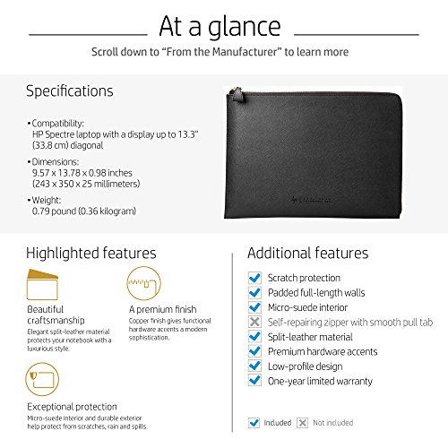 Case Protetora HP Spectre para Laptop 13 polegadas - Preta