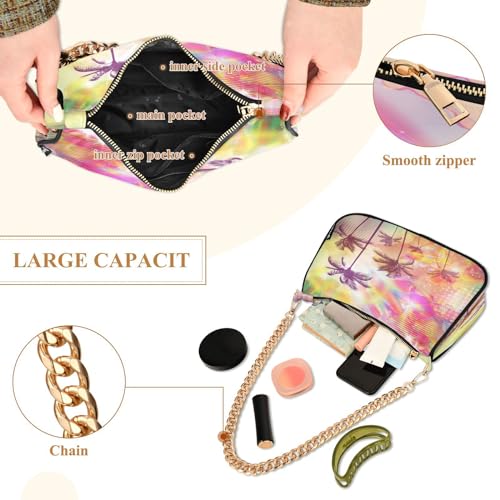 Shoulder Bags for Women Palm Tree Hobo Tote Handbag Small Clutch Purse with Zipper Closure4