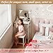 X-cosrack Small Makeup Vanity Desk with Mirror & Chair, Mini Vanity Desk Table Set with Fabric Storage Drawer, 19.7