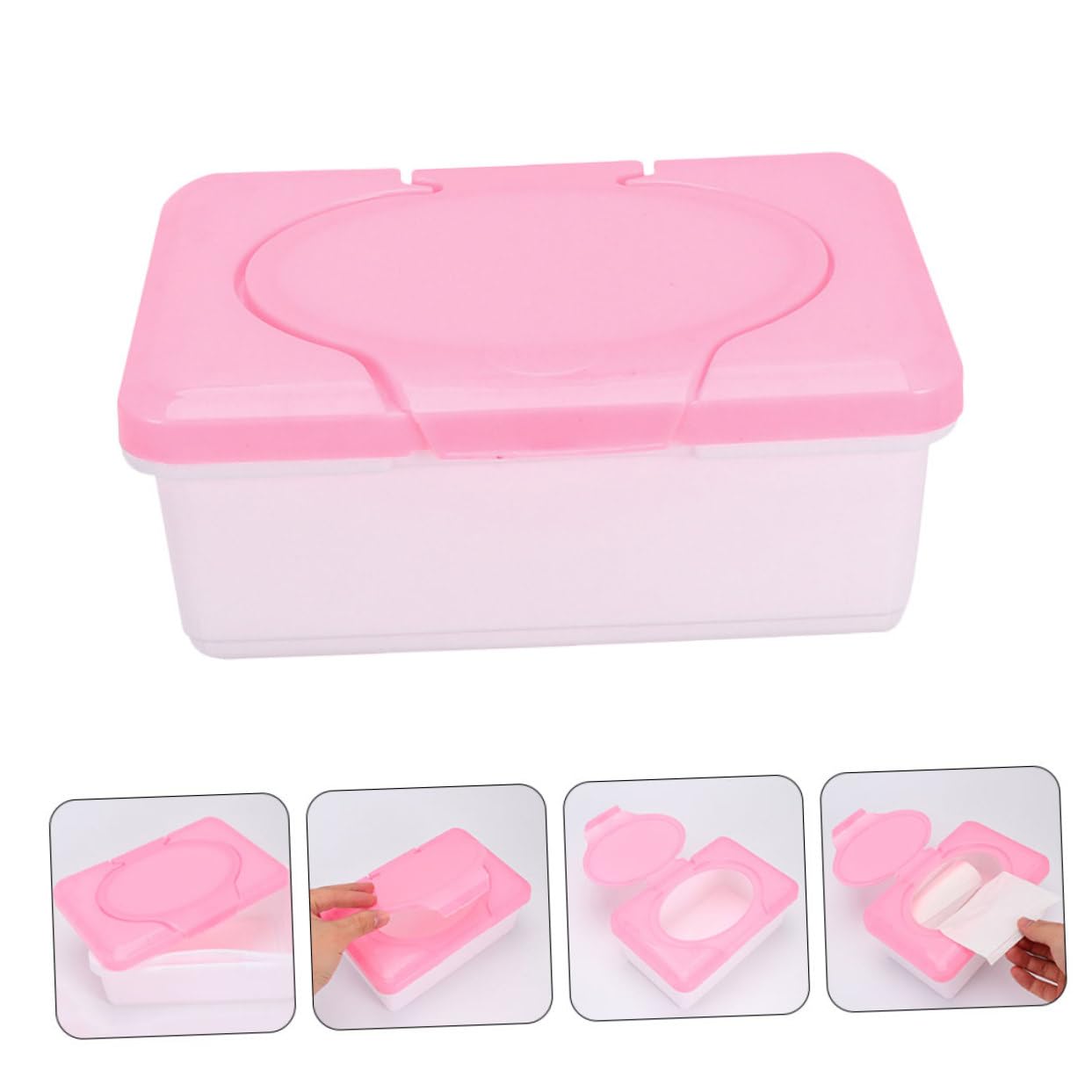 Alipis 5pièces Distributeur De Lingettes Réutilisable Boîte à Mouchoirs Portable avec Couvercle pour Organiser Lingettes Humides Voyage