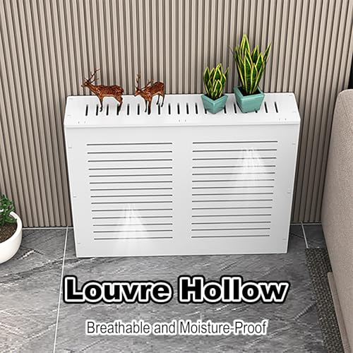 Cache-radiateur en bois blanc pour sécuriser et décorer le couloir