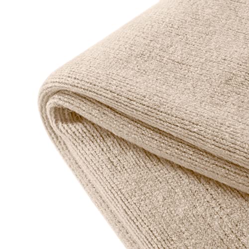 Homiest Decorative Knitted Throw Blanket With Fringe, Lightweight Blanket Acrylic Knit Blanket, Soft & Cozy Tassel Blanket For Couch Sofa Bed (Beige, 50 X 60 Inch) #TOP3